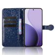 Husă cu clapetă pentru Oppo Reno 14, Wallet Rhombus, albastru