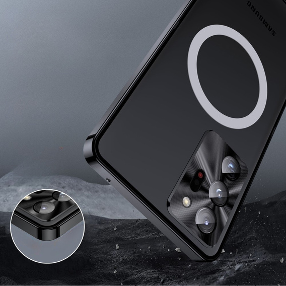 Carcasă de protecție pentru camera foto pentru Samsung Galaxy Note 20 Ultra, CamShield MagSafe, transparent / negru