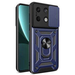Husă blindată pentru Xiaomi Redmi Note 13 5G, CamShield Slide, albastru