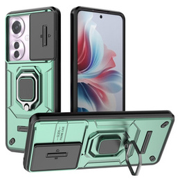 Husă pentru Oppo Reno 11F 5G, KickStand Camera Lens, verde