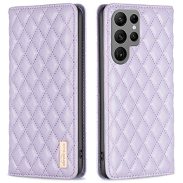 Cu clapetă pentru Samsung Galaxy S25 Ultra, Wallet, BINFEN COLOR, violet