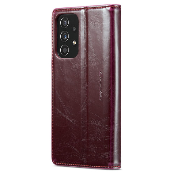 Carcasă flip CASEME pentru Samsung Galaxy A33 5G, Waxy Textured, roșu