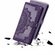 Cu clapetă pentru Motorola Moto G24 / G24 Power / G04, Mandala, violet