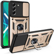 Husă blindată pentru Samsung Galaxy S21 FE, CamShield Slide, de aur