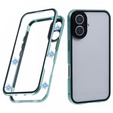 Husa pentru iPhone 16, Magnetic Dual Glass, verde