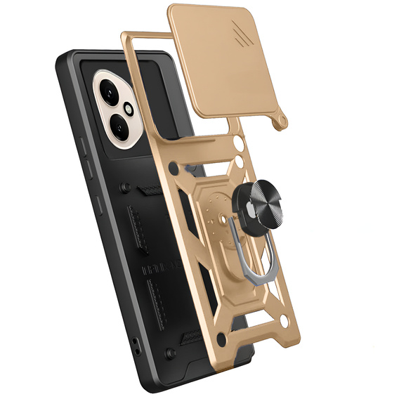 Husă blindată pentru Honor 400 5G, CamShield Slide, de aur