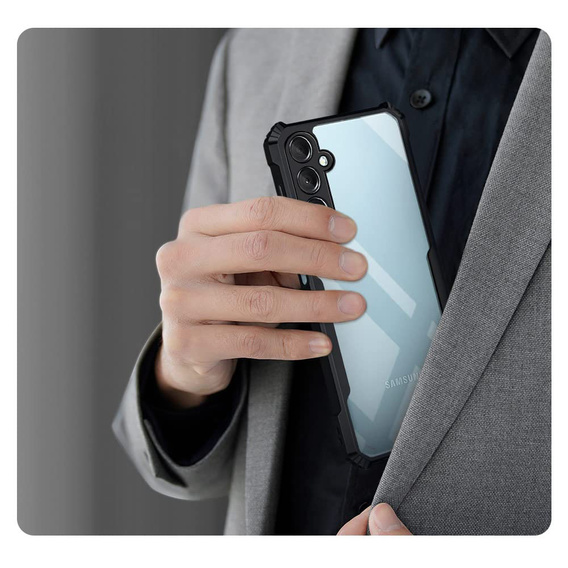 Carcasa pentru Samsung Galaxy A36, AntiDrop Hybrid, negru + sticlă temperată 9H