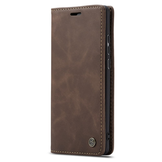 Husa CASEME pentru Huawei P30 Pro, Leather Wallet Case, maro închis