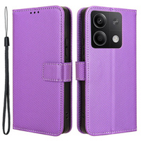 Cu clapetă pentru Xiaomi Redmi Note 13 5G, Wallet Smart Magnet, violet