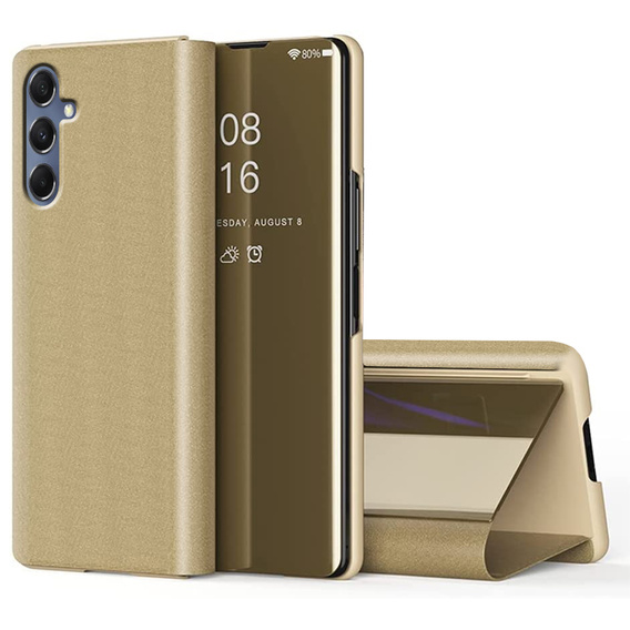 Huse pentru Samsung Galaxy M34, Clear View, de aur