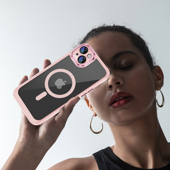 Husă pentru iPhone 15 Plus, ERBORD Impact Guard, MagSafe, roz