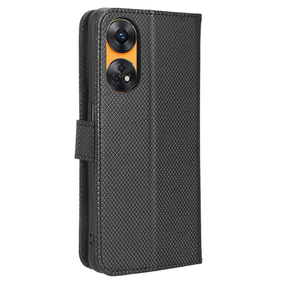 Cu clapetă pentru Oppo Reno8 T 4G, Wallet Smart Magnet, negru