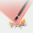 Husă pentru Samsung Galaxy Tab S9+ 12.4", Dux Ducis Domo, roz rose gold