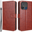 Cu clapetă pentru Xiaomi Redmi 12C, Crazy Horse Wallet, maro