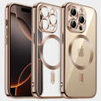 Husă pentru iPhone 16 Pro, Electro MagSafe, desert titanium + Sticlă pentru ecran