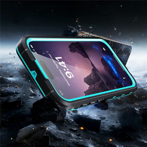 Husă pentru iPhone 17, impermeabilă IP68, SHELLBOX MagSafe, albastru