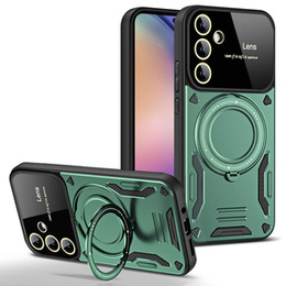 Husă blindată pentru Samsung Galaxy A55 5G, Magnetic Ring, verde
