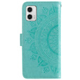 Cu clapetă pentru Motorola Moto G73 5G, Mandala Flower, verde