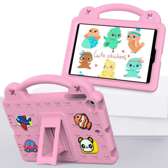 Husă pentru copii pentru iPad mini 7.9" 2019/2015/2014/2013/2012 (5/4/3/2/1 gen.), Cute Patterns, cu suport, roz