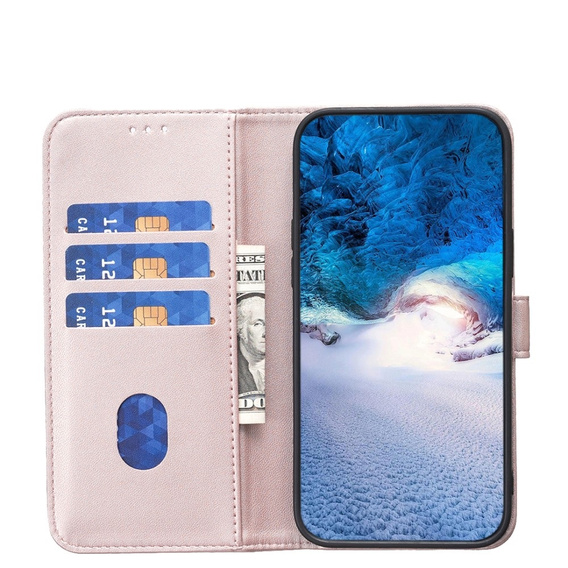 Husa cu clapetă pentru Xiaomi Redmi Note 13 Pro 4G, BINFEN Wallet, roz