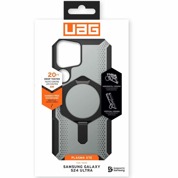 Urban Armor Gear Huse pentru Galaxy S24 Ultra, Plasma XTE Kickstand, negru