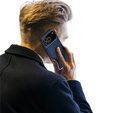 Husă Dux Ducis pentru iPhone 17 Pro, Skin Pro, cu clapetă, cu slot pentru carduri, albastru marin