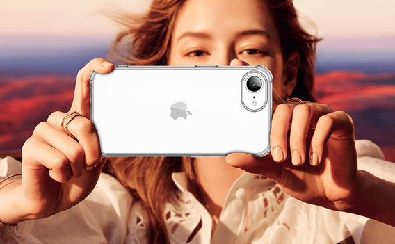 Carcasă pentru iPhone 16E, Erbord Dropproof, transparentă + Sticlă