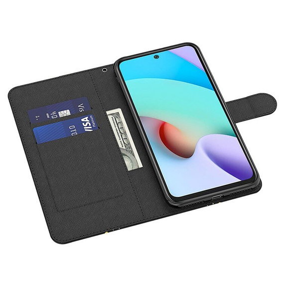 Cu clapetă pentru Xiaomi Redmi 13C / Poco C65, Wallet, Cat & Tiger