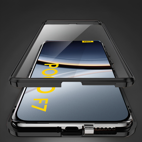 Magnetic Dual Glass caz pentru Xiaomi Poco F7 5G