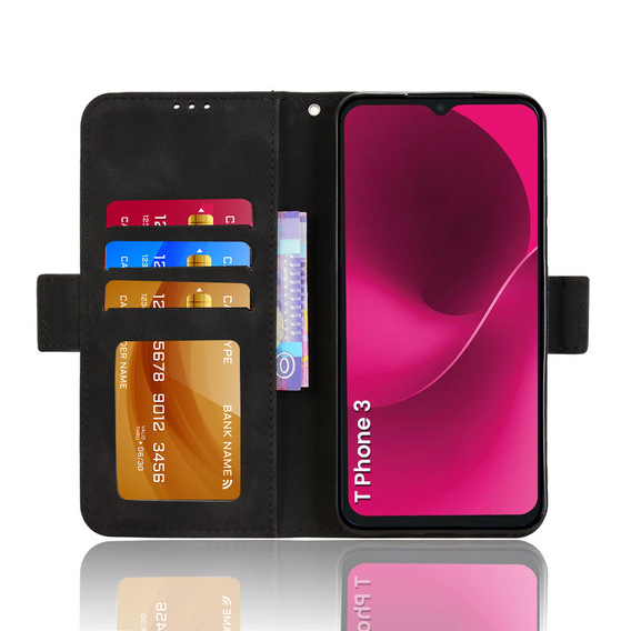 Cu clapetă pentru T Phone 3 5G, Card Slot, negru