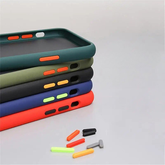 Husă din silicon pentru Samsung Galaxy M15 5G, cu protecție pentru cameră, transparent / albastru