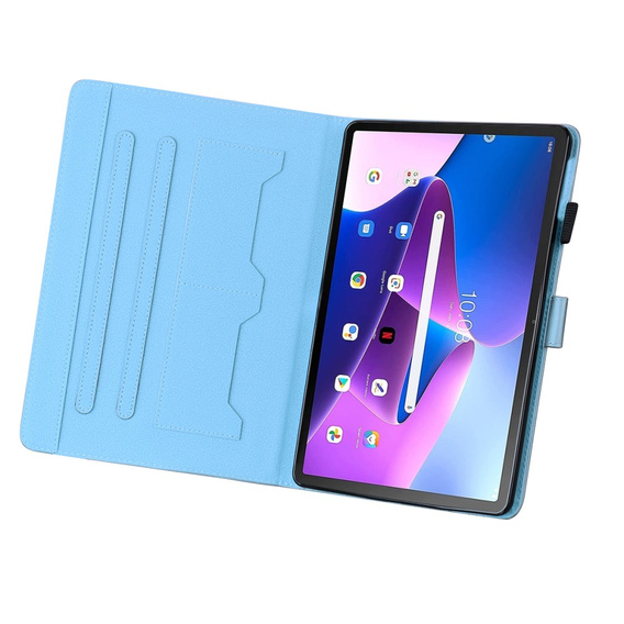 Husă pentru Lenovo Tab M10 Plus 10.6 Gen 3, cu clapetă, animal, albastru
