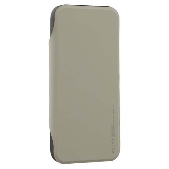 Husă X-LEVEL pentru iPhone 16 Pro Max, Magnetic Card Holder, gri