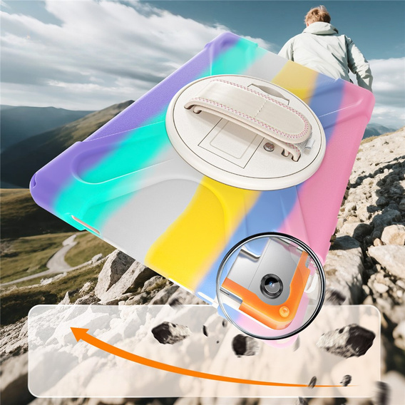 Husă blindată cu suport și curea de umăr pentru Samsung Galaxy Tab A11+