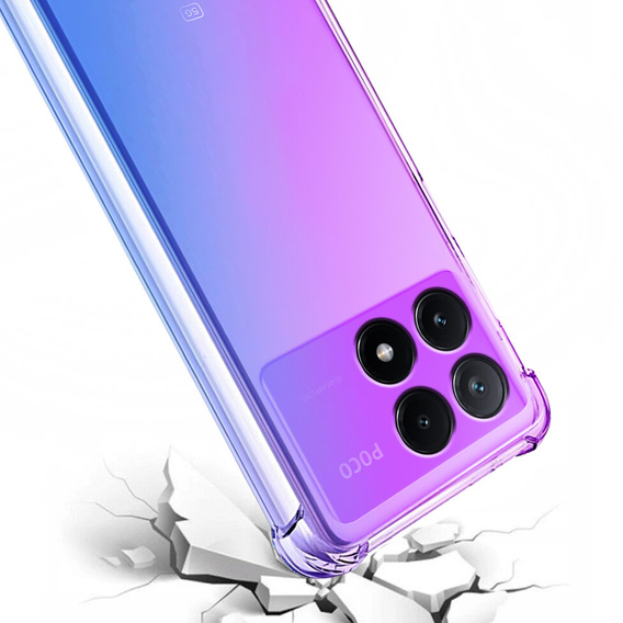 Husa pentru Xiaomi Poco F6 Pro, Gradient Dropproof, Violet / albastru