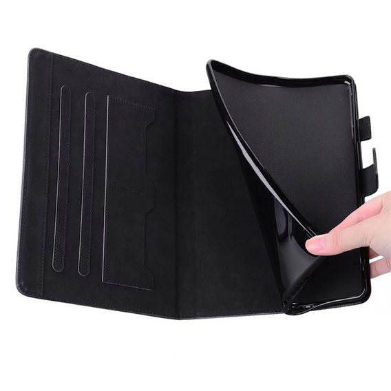 Husă pentru iPad 10.2" 2021/2020/2019 (9/8/7 gen.), cu clapetă, animal, negru