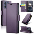 Husă pentru Motorola Edge 60 / 60 Fusion, ERBORD Glossy Litchi, portofel cu clapetă, violet
