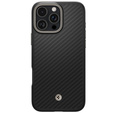 Carcasa Spigen pentru iPhone 16 Pro, Enzo Aramid MagSafe, carbon negru + 9H Tempered Glass