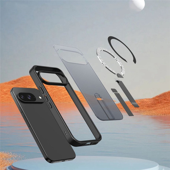Husă Fusion Hybrid pentru Google Pixel 10 / 10 Pro, pentru MagSafe, cu suport, transparentă