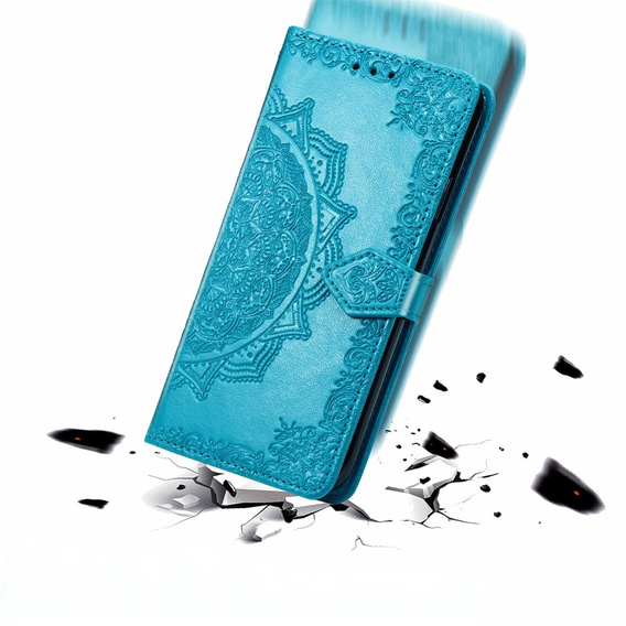 Cu clapetă pentru Realme C61, Mandala, albastru