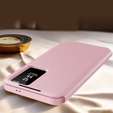 Husă cu clapetă pentru Samsung Galaxy S23 Ultra, Smart View Wallet, roz