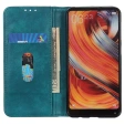 Husa cu clapetă pentru Xiaomi Poco F6, Split Leather, verde