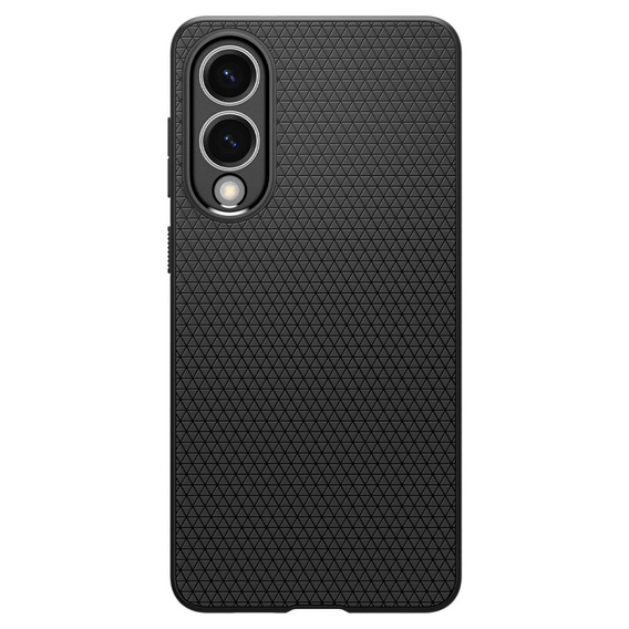 Carcasa Spigen pentru Samsung Galaxy S25 Edge, Liquid Air, negru + 9H Tempered Glass