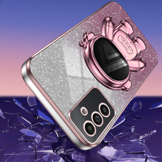 Husa pentru Samsung Galaxy A15 4G / 5G, Glitter Astronaut, roz