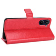 Husa cu clapetă pentru Realme 10 4G, Split Leather, roșu