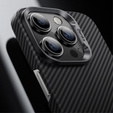 Carcasa BENKS Kevlar pentru iPhone 15 Pro Max, Carbon Fiber, negru