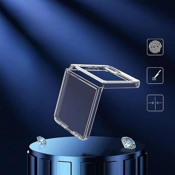 Huse pentru Samsung Galaxy Z Flip7 FE / Z Flip6, Fusion Hybrid, transparentă