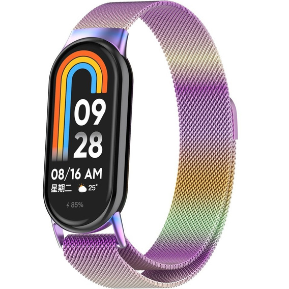 Brățară milaneză cu brățară cu carcasă pentru Xiaomi Smart Band 10 / 9 / 8, multicolor