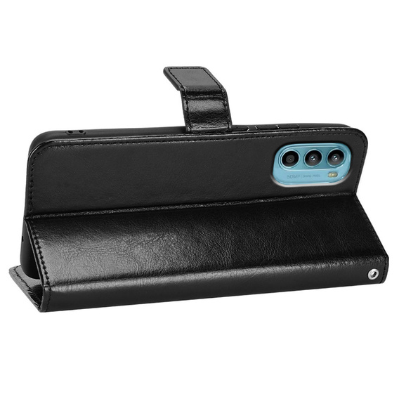 Cu clapetă pentru Motorola Moto G52 / G82 5G, Crazy Horse Wallet, albastru