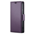 Husă pentru Motorola Edge 50 Pro, ERBORD Glossy Litchi, portofel cu clapetă, violet